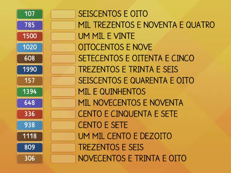 Escrita Num Rica Por Extenso Match Up