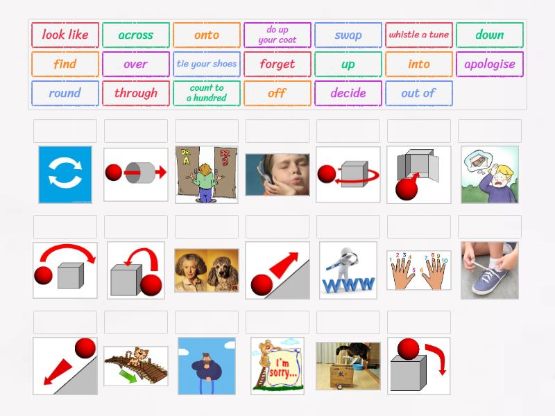 Prepositions of motion - Match up