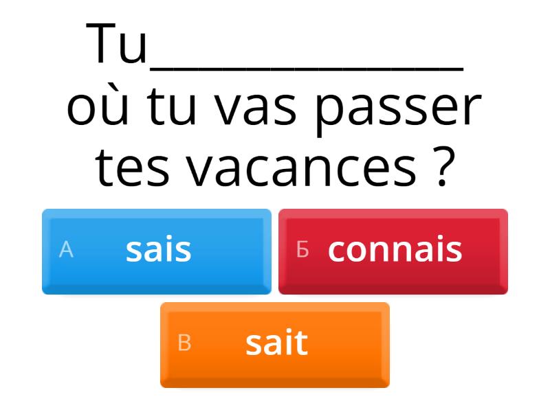 Connaitre Et Savoir Exercices - Quiz