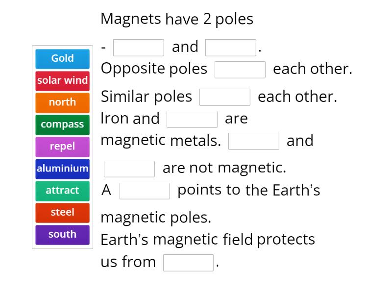 Magnets - Complete the sentence