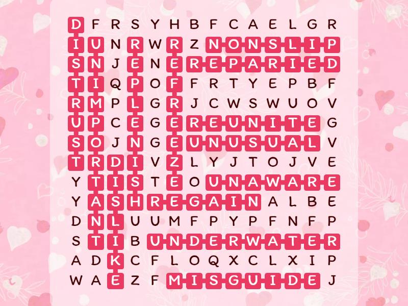 valentines day wordsearch easy