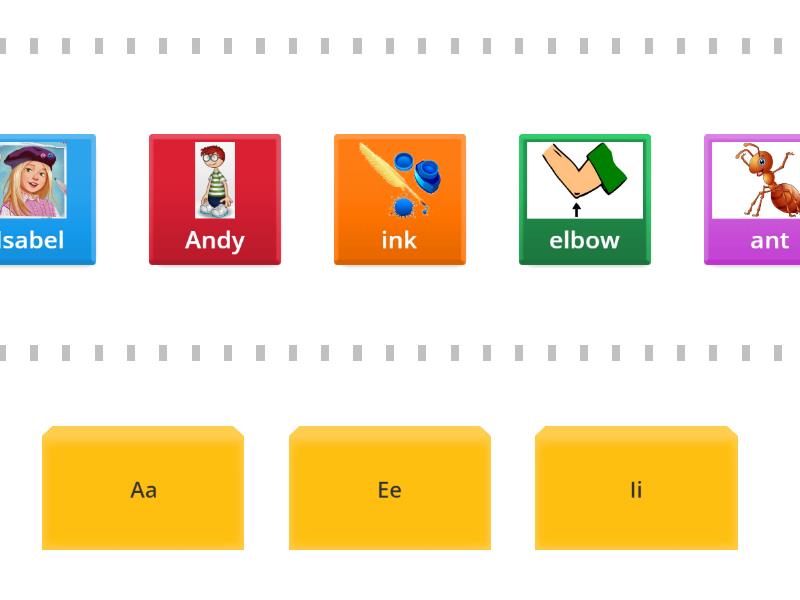 Vowel words - Speed sorting