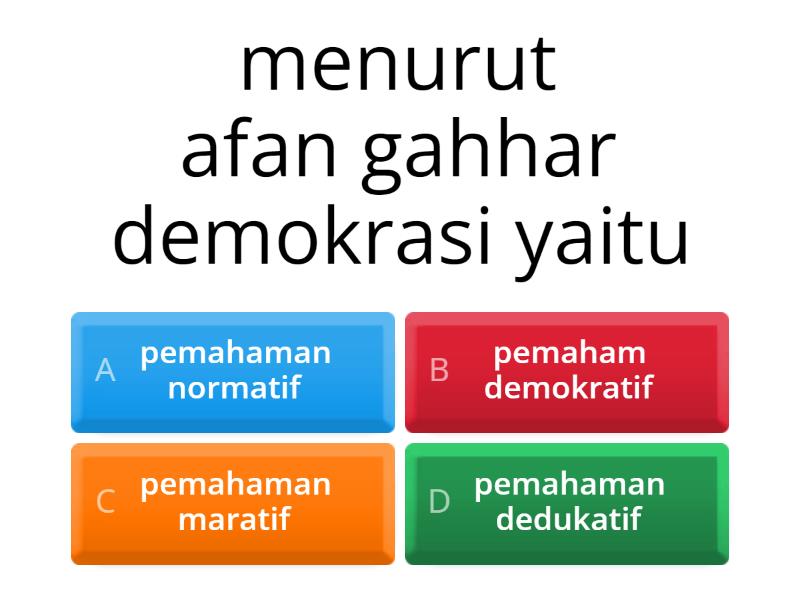 SISTEM & DINAMIKA DEMOKRASI PANCASILA - Quiz