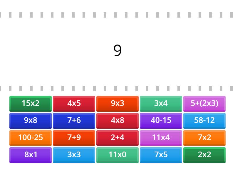 Match Matematika Find The Match