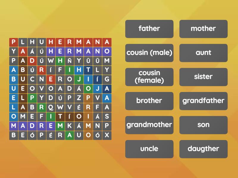 La Familia Wordsearch