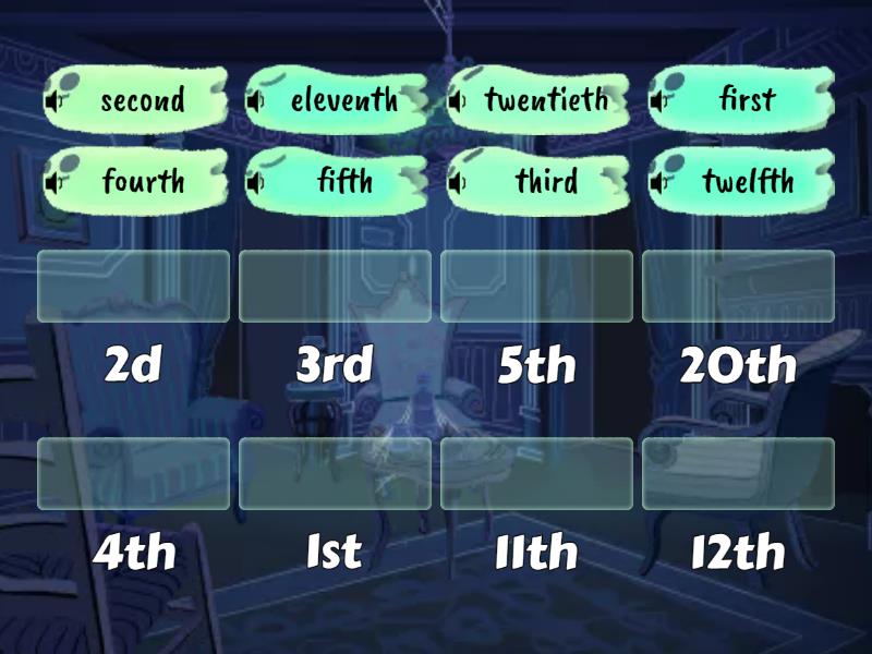 Spotlight 4 Module 5 Unit 9a Ordinal numbers - Match up