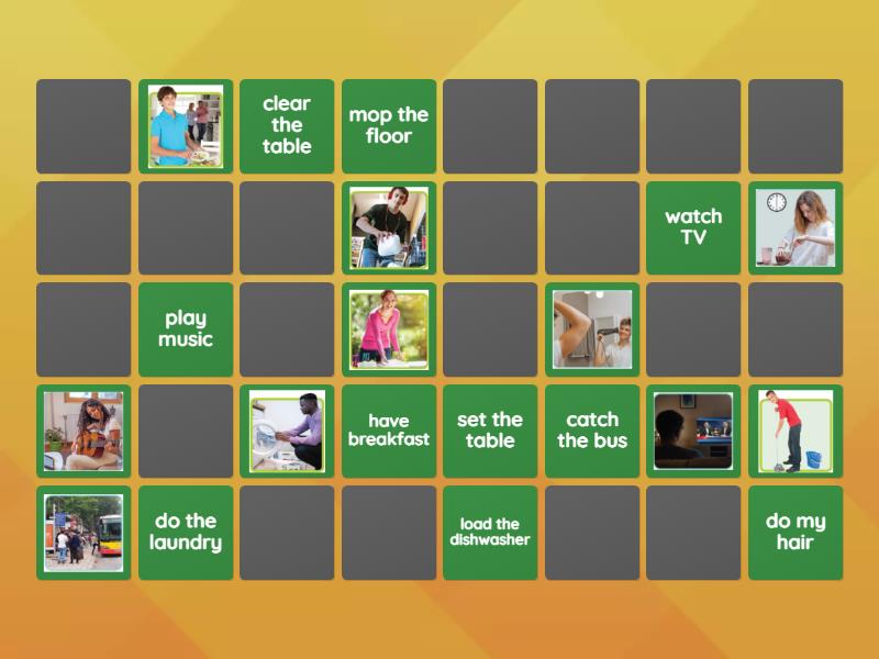daily routine - Matching pairs