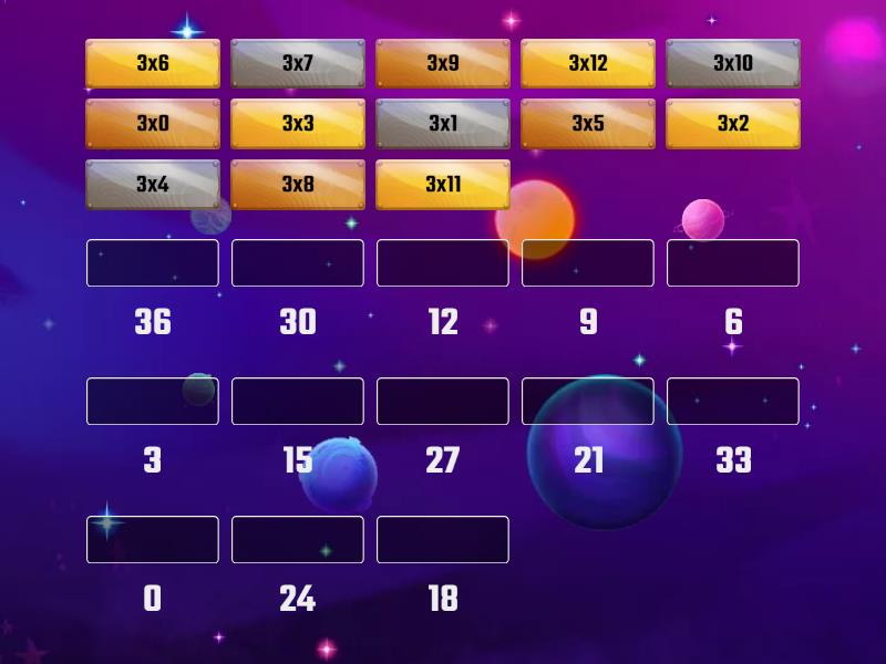 3 Times Tables - Match Up