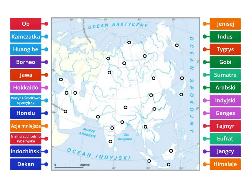 Mapa Azji Klasa 8 - Rysunek Z Opisami