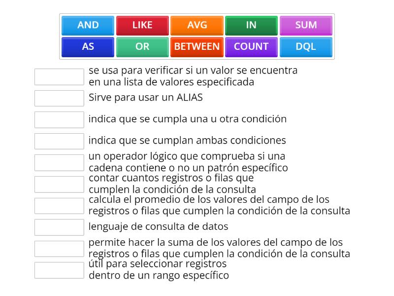 Comandos SQL - Match up