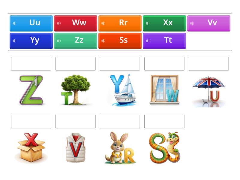spotlight 2 letters r-z MR - Match up