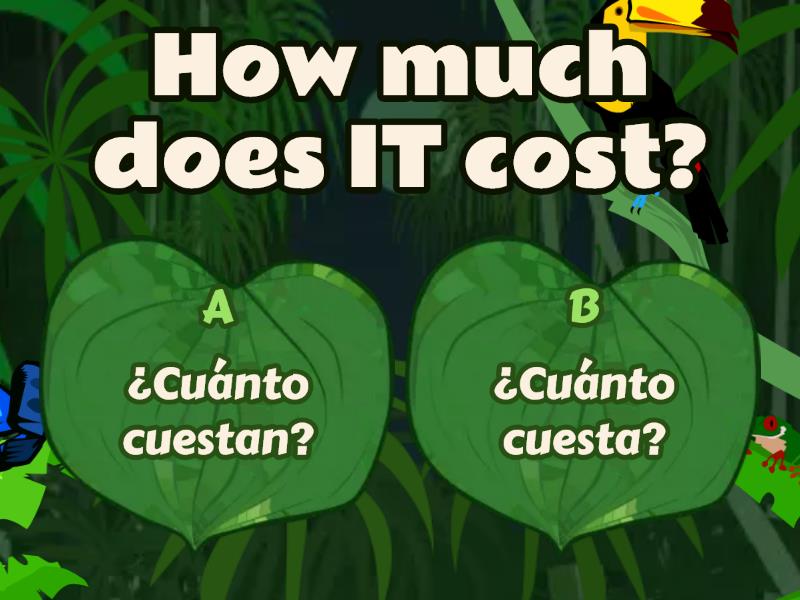 Los Precios Y Los Pagos - Quiz