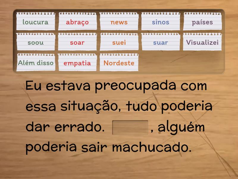 Aula 03 | TIME 1 - Interpretação correta da palavra ausente - Complete ...