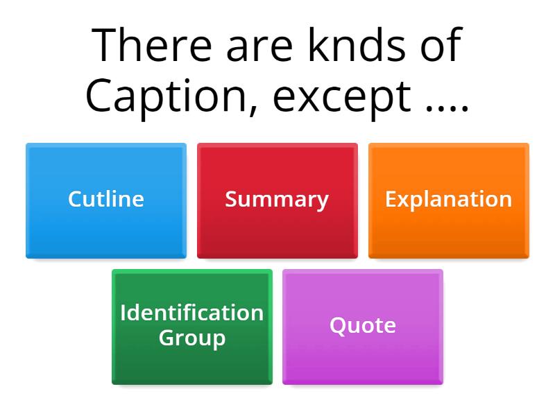 CAPTION TEST - Quiz