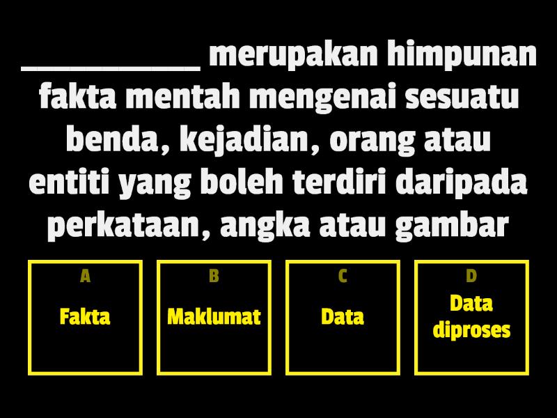 2.1 Pangkalan Data Hubungan - Pengenalan - Quiz