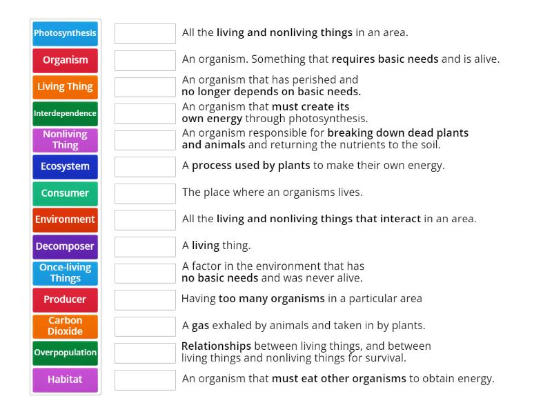 Ecosystem Interactions Match Up