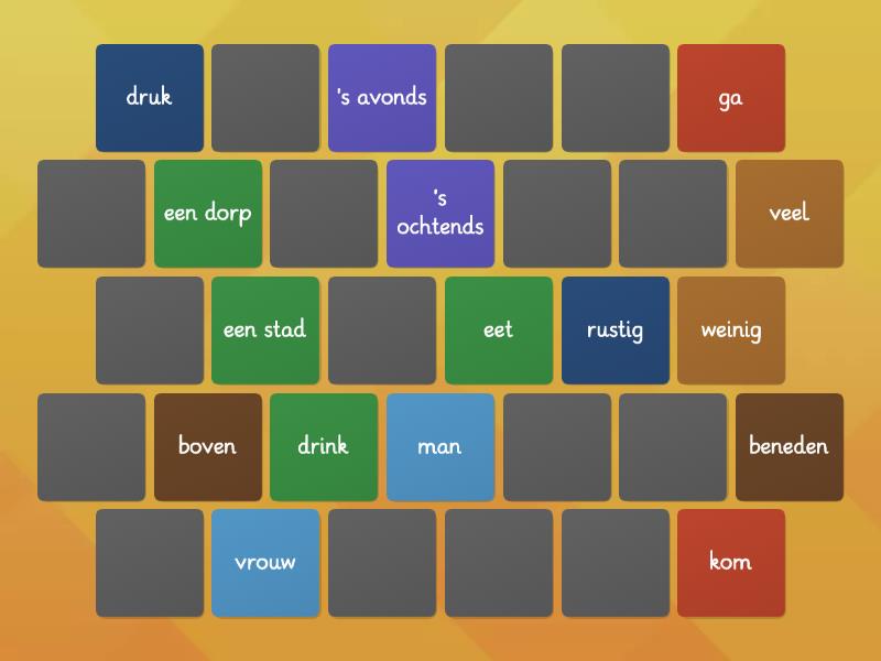 Woordenschat TaalCompleet A1 Thema 4 - Matching Pairs