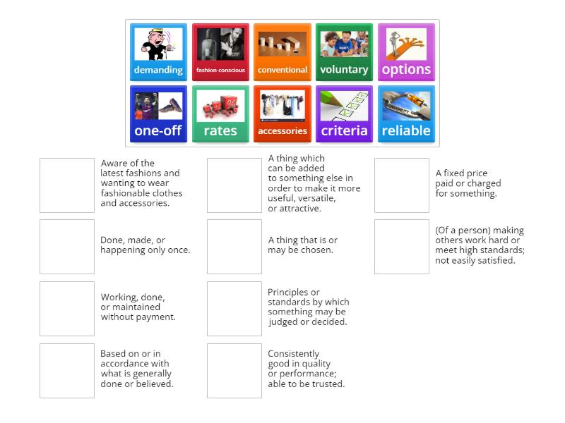 11 General - Unit 7 - Lessons 11 - 12 - Vocabulary Matching - Une las ...