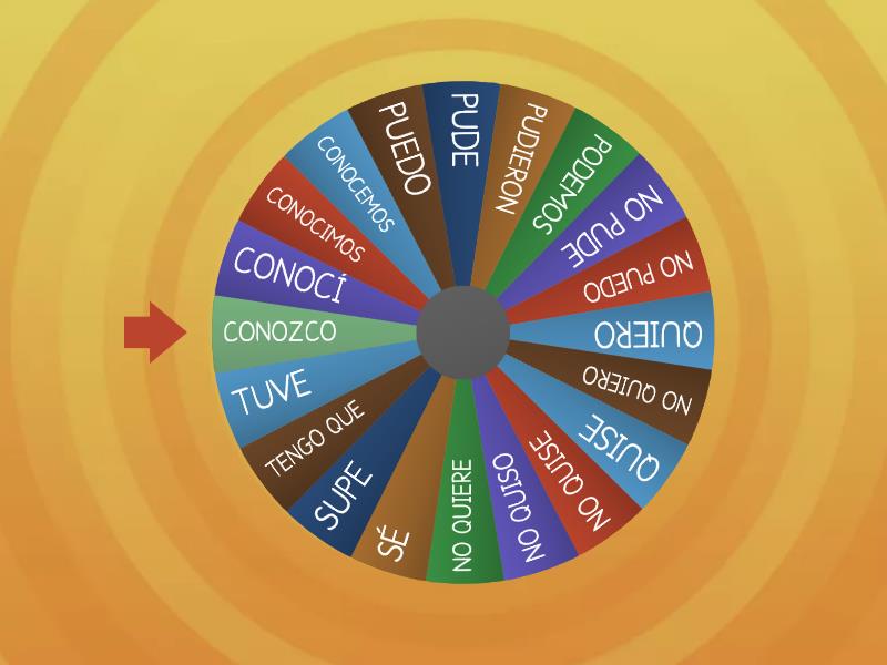 Crea oraciones con.... - Spin the wheel