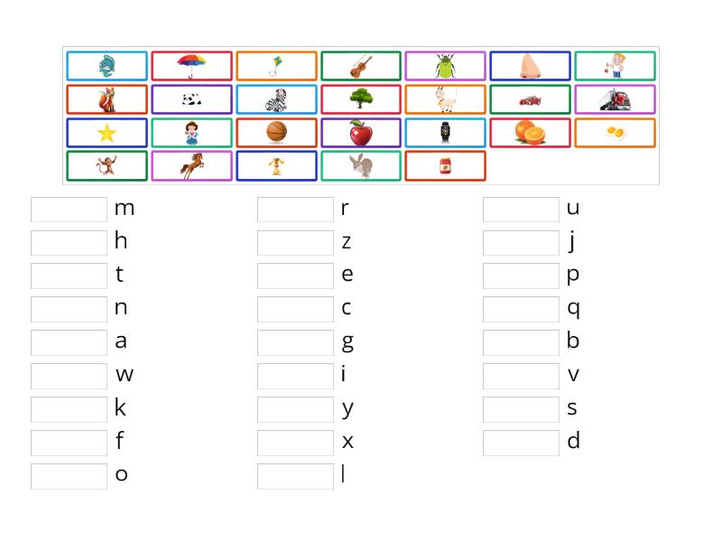 fly high 1 alphabet - Match up