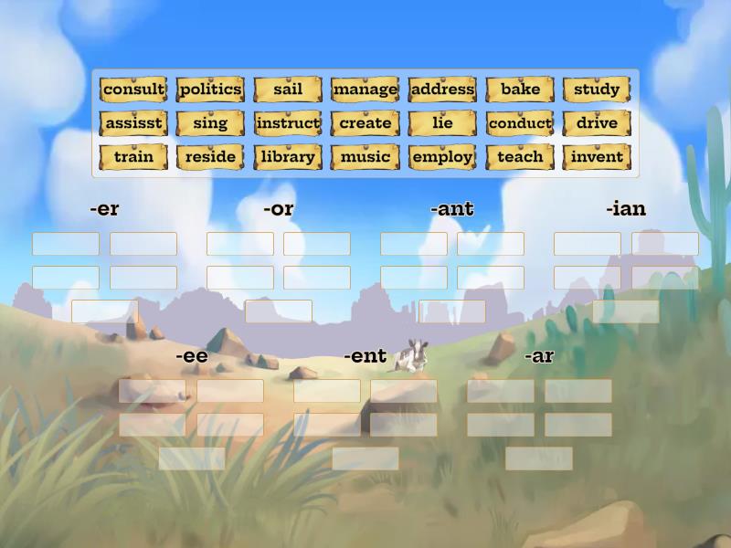 Word formation (people) - Group sort