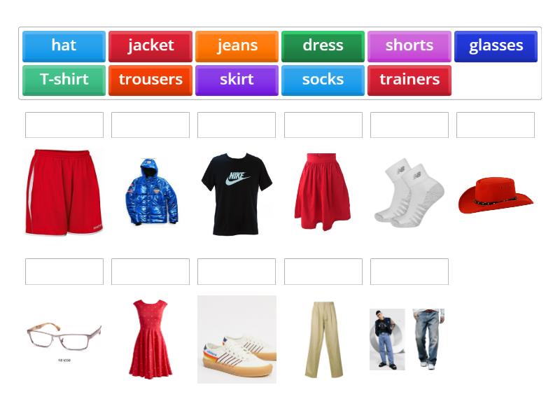 Smart junior 2 unit 8 clothes - Match up