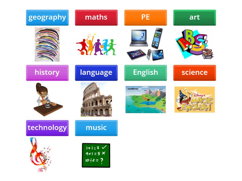 School subjects - Unscramble