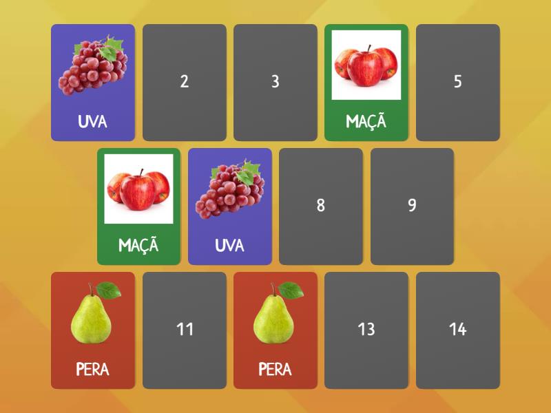 MEMORIA FRUTAS - Combine os pares