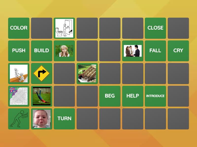 Memory game verbs parejas