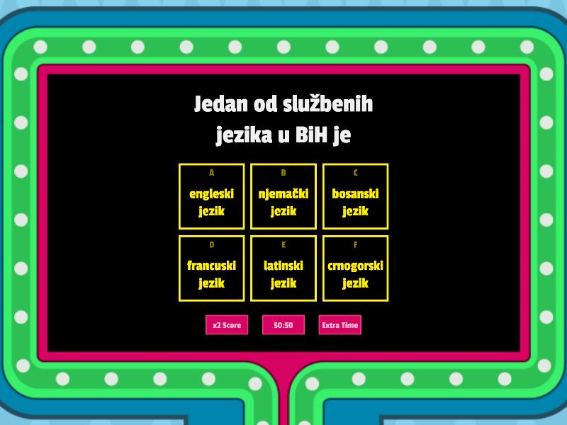 Historija Jezika - Gameshow Quiz