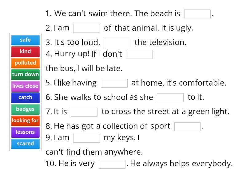 Family and Friends 3_Review 2 - Complete the sentence