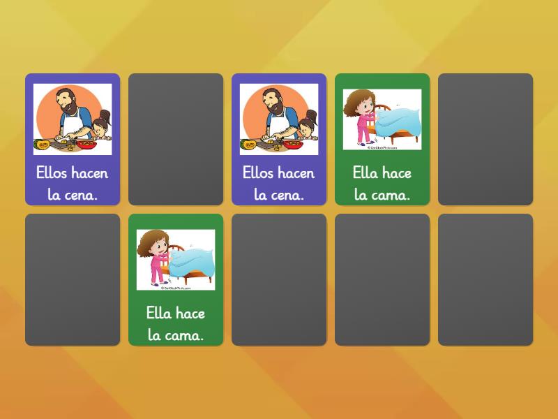 VERBO HACER / MAKE - Matching pairs