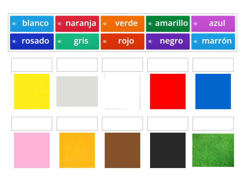Spanish colours with sound - Match up