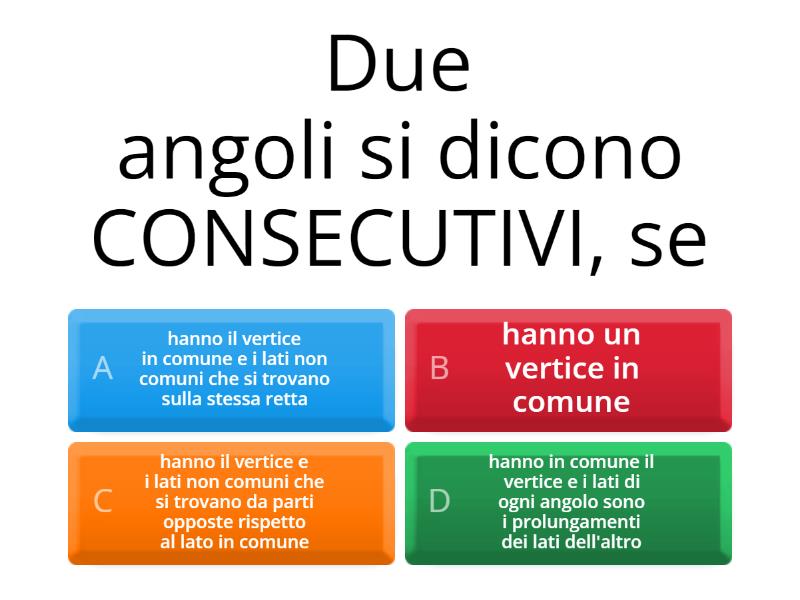 GLI ANGOLI - Quiz