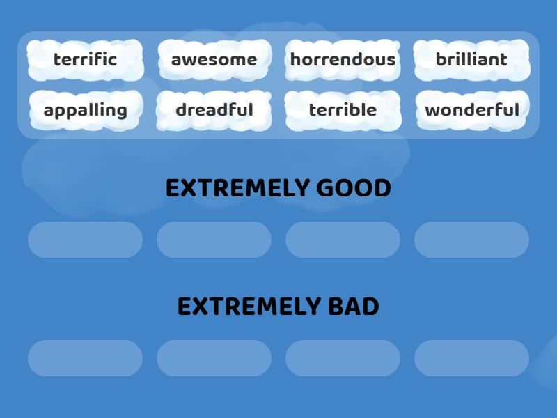 EXTREME WORDS - Group sort