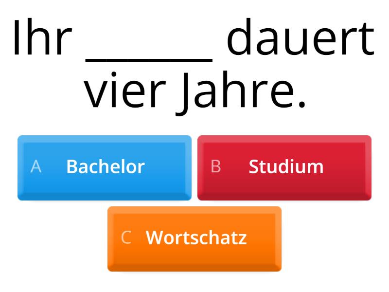 Wort Studium. Was Ist Richtig? - Quiz