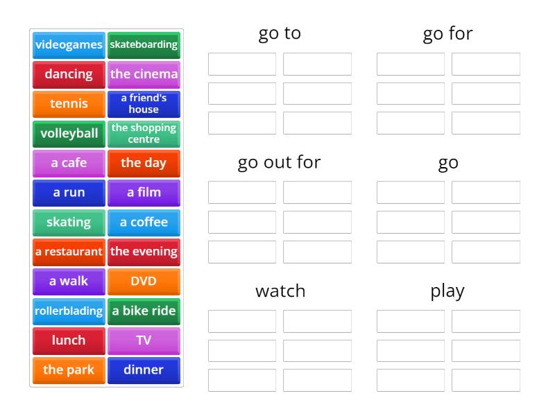 Solutions 3H social activities - Group sort