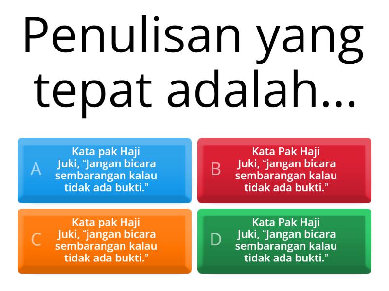 Penulisan Kata - Quiz
