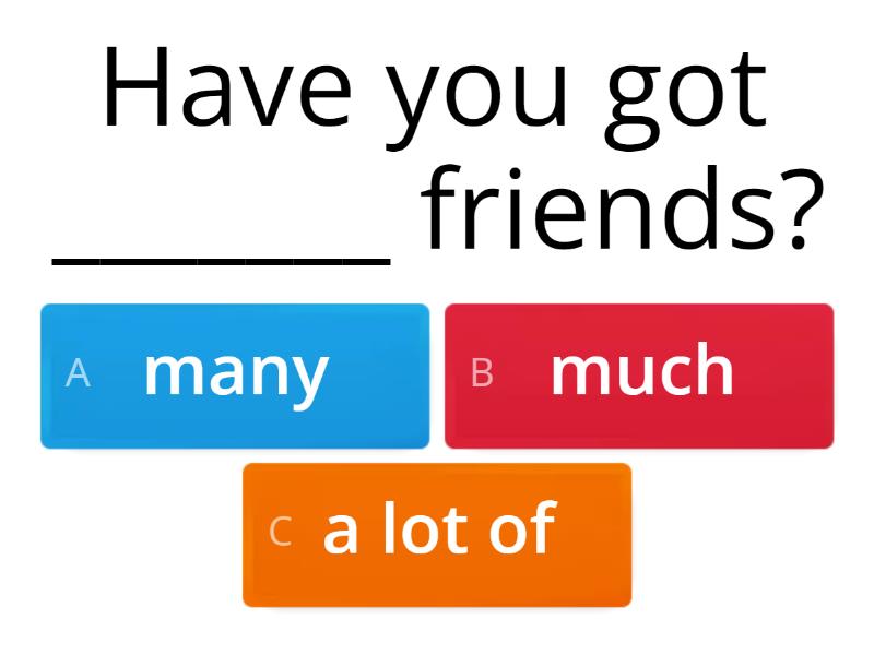 Choose the correct quantifier - Cuestionario