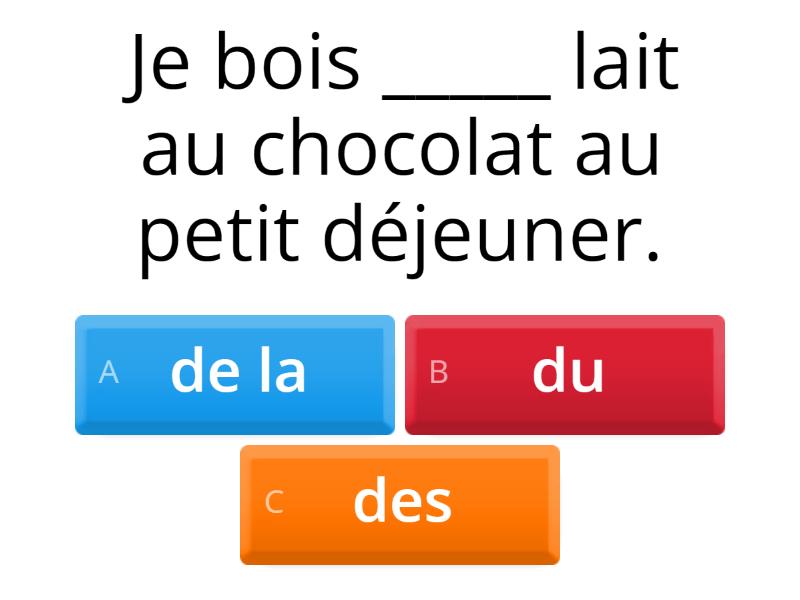 Les Articles Partitifs - Quiz