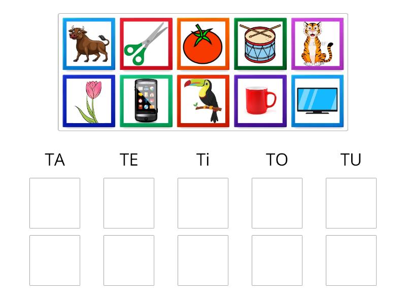 TA TE TI TO TU - Group sort