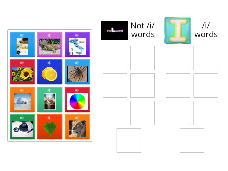 Letter i - Group sort