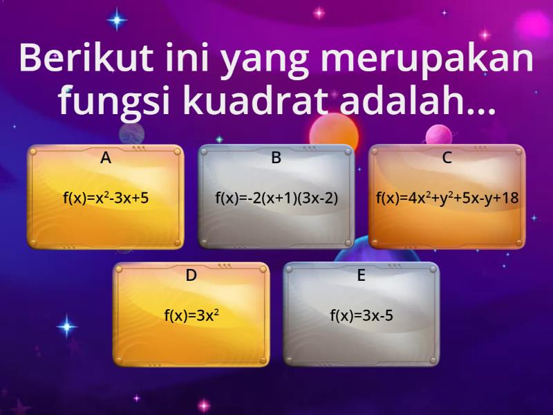 Fungsi Kuadrat Quiz