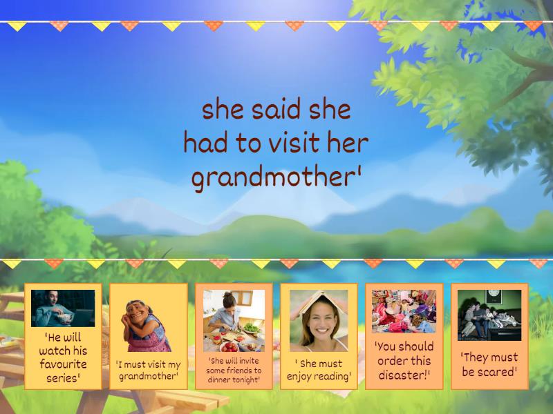 Reported speech - Find the match