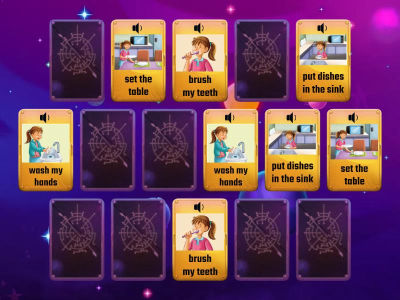 Daily routine - Memory. - Matching pairs