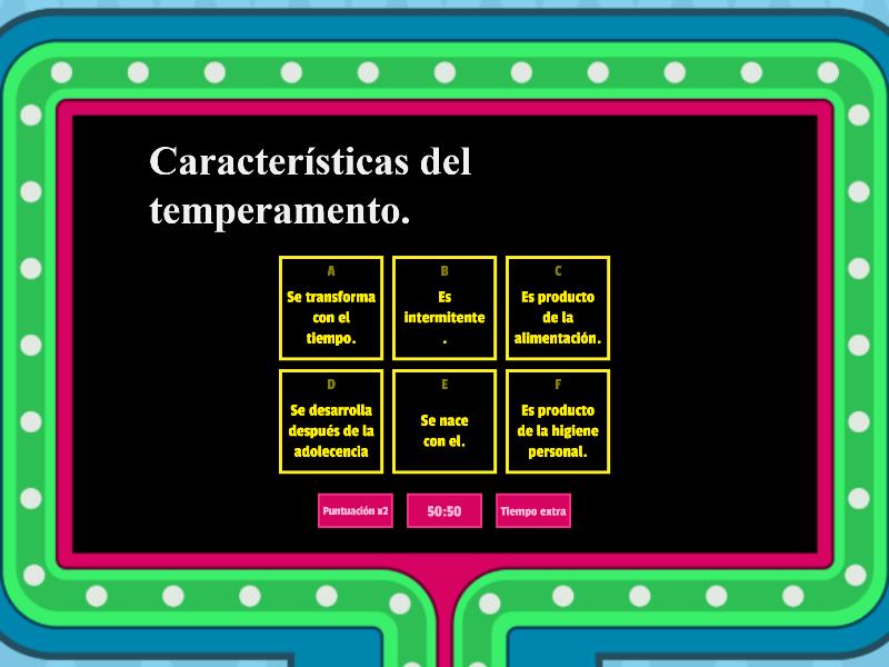 Caracter Y Temperamento - Concurso De Preguntas