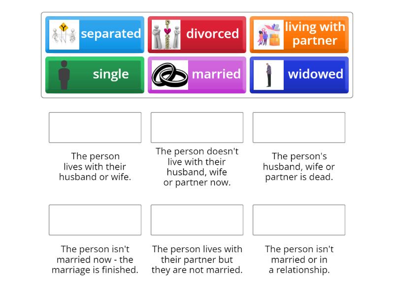 Marital status Une las parejas