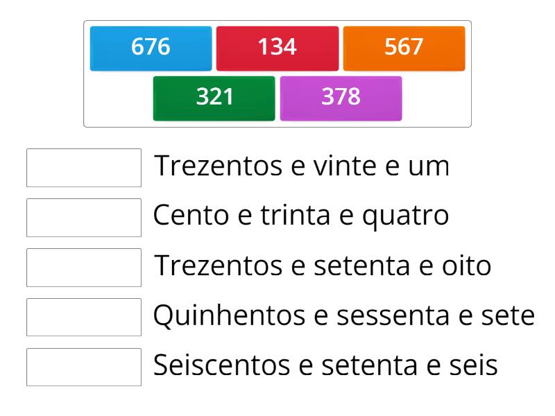 Escrever por extenso - Match up