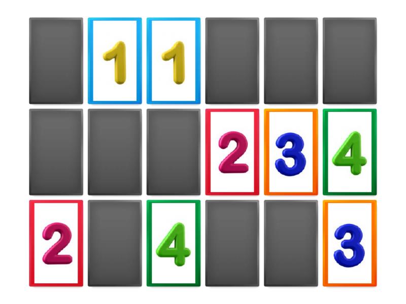 Memotest de Numeros - Matching pairs