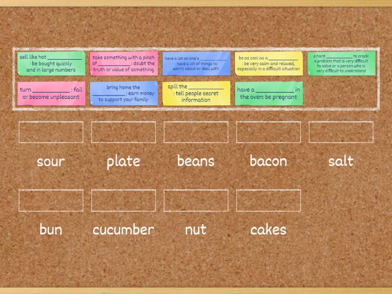 Gastrodiplomacy Food Idioms - Match Up